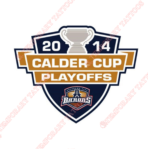 Oklahoma City Barons Customize Temporary Tattoos Stickers NO.9095